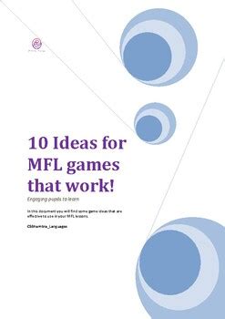 10 Ideas for MFL Games that work! .